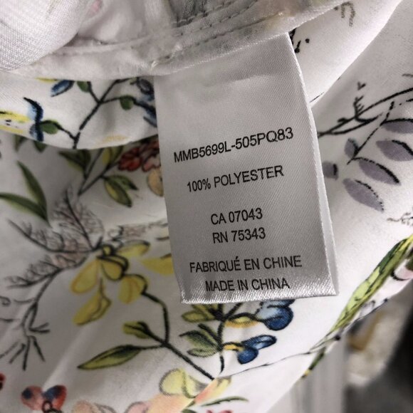 Belle Vere Womens Floral V neck Top Size M - Picture 5 of 6